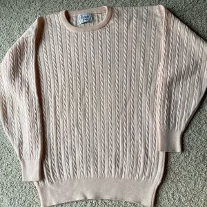 Vtg Harrods Pringle of Scotland Wool Cable knit sweater